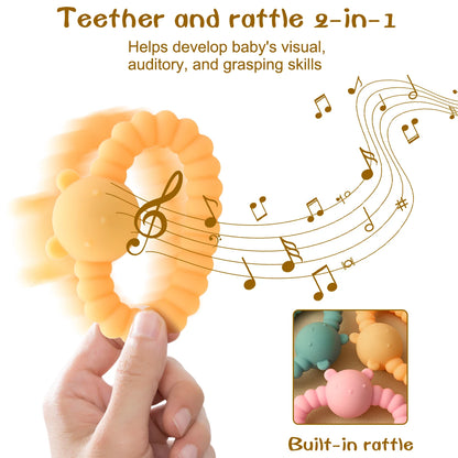 Baby Silicone Rattle Toy