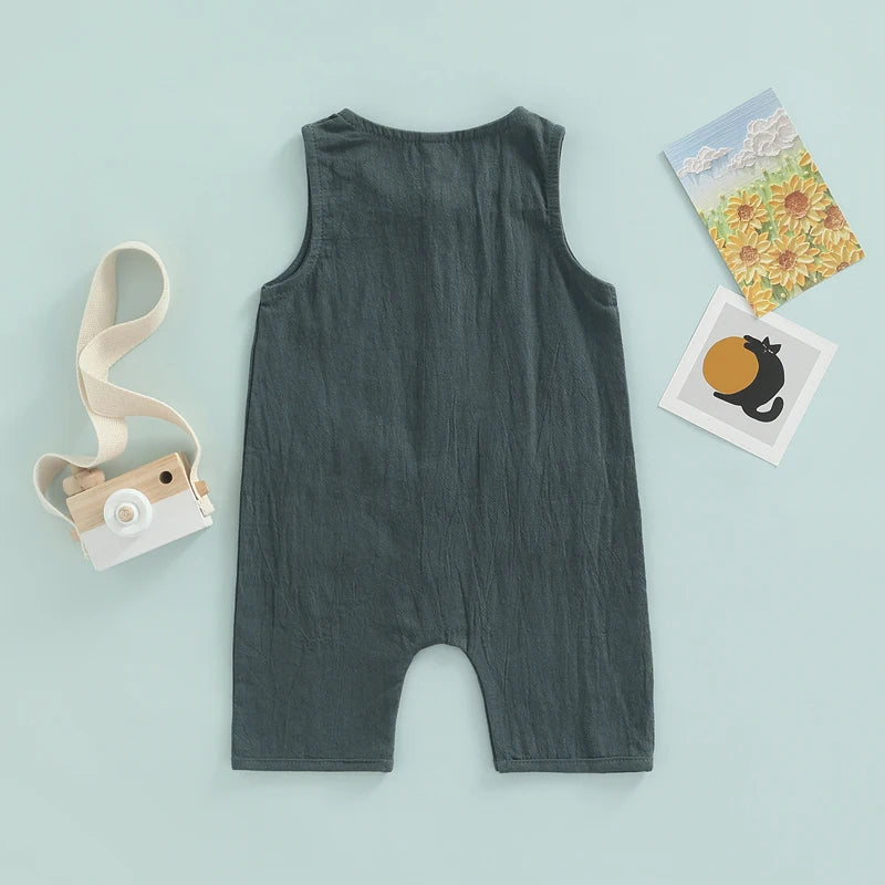 Button Down Baby Romper