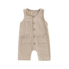 Button Down Baby Romper