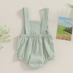 Baby Girl Duck-Print Sleeveless Romper Jumpsuit