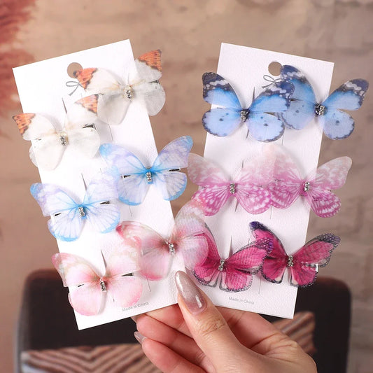 6Pcs Butterfly Hairpins