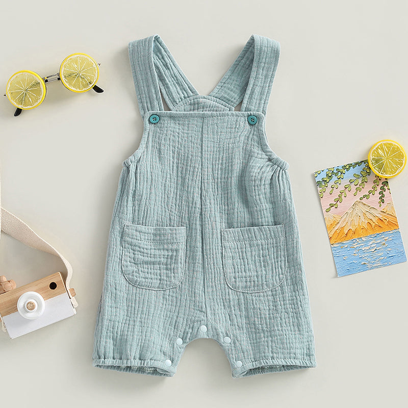 Solid Sleeveless Baby Romper