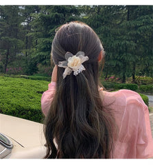 Flower Pearl Hair Ties