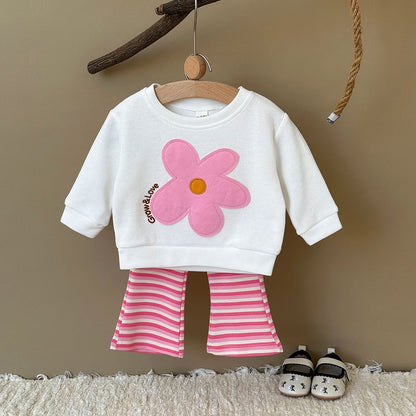 White Patchwork Top Pants