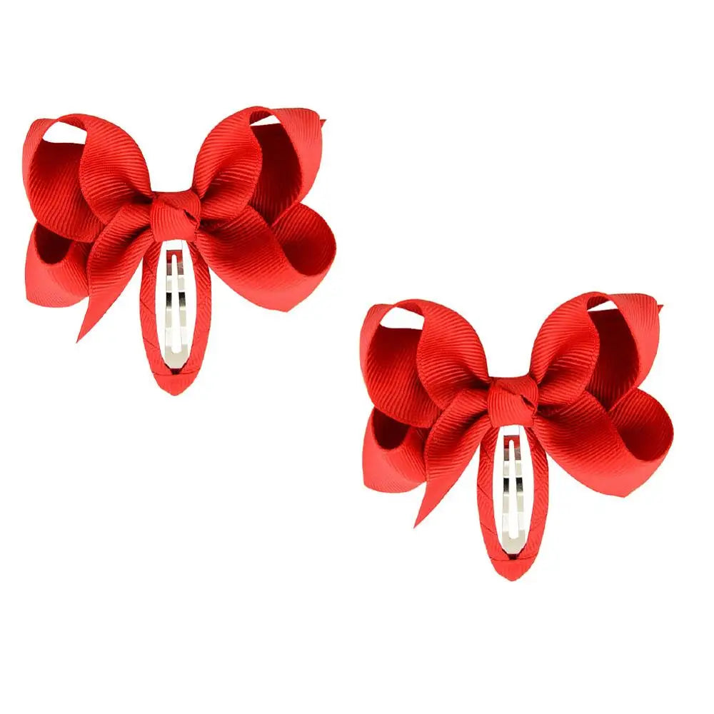 2Pcs Solid Bow Clips