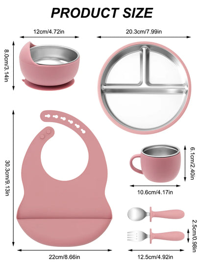 6PCS Detachable Dishes Set