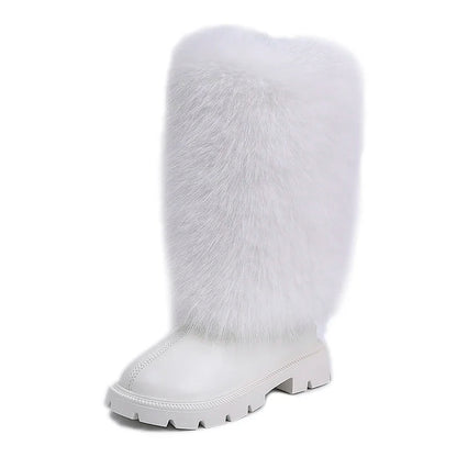 Girls High Warm Leather Boots