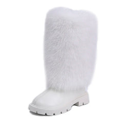 Girls High Warm Leather Boots