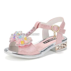 Girls' Bow Dress Sandals, Flat Summer Party Shoes
