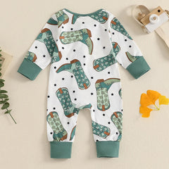 Boots Print Baby Outfit