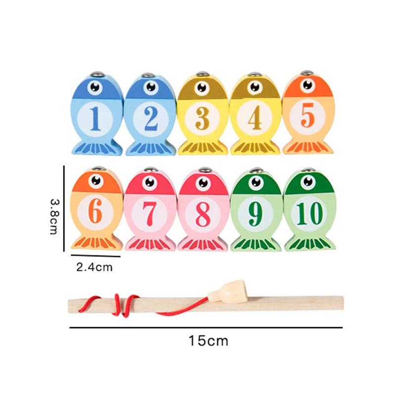 Kids Wooden Fishing Toys