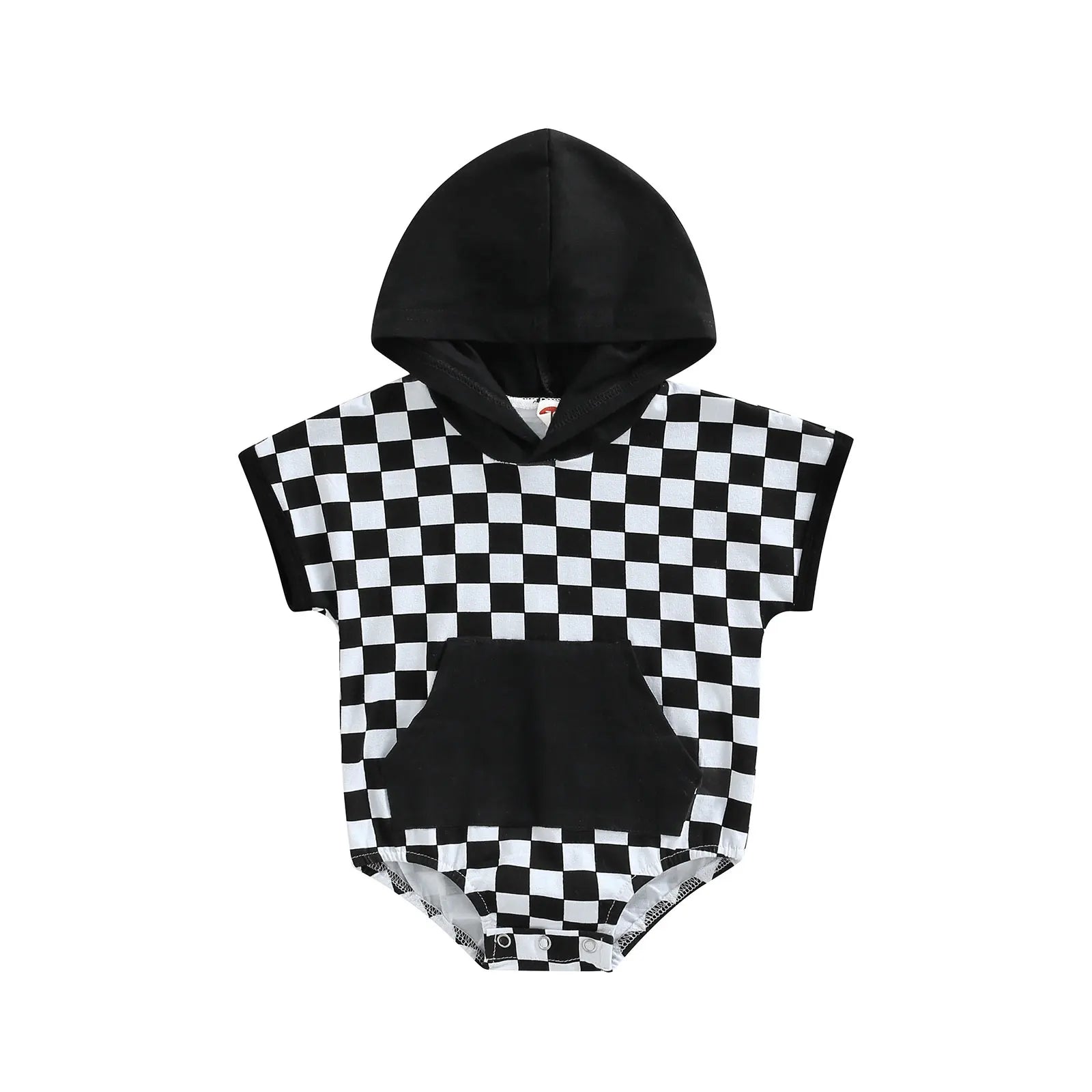 Checkerboard Print Baby Outfit
