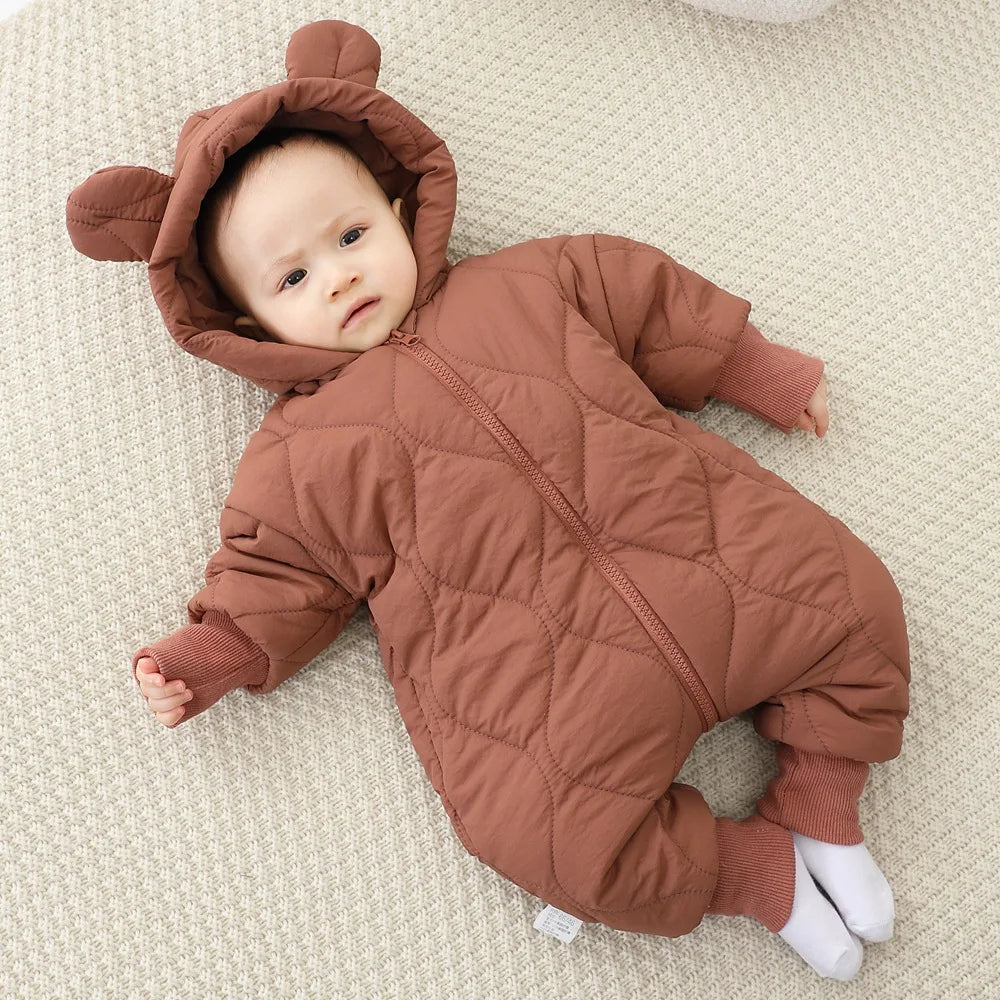 Baby Plush Cotton Jumpsuit, Thick Winter Snowsuit