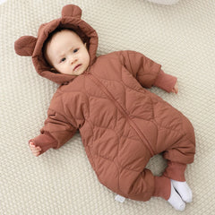Baby Plush Cotton Jumpsuit, Thick Winter Snowsuit