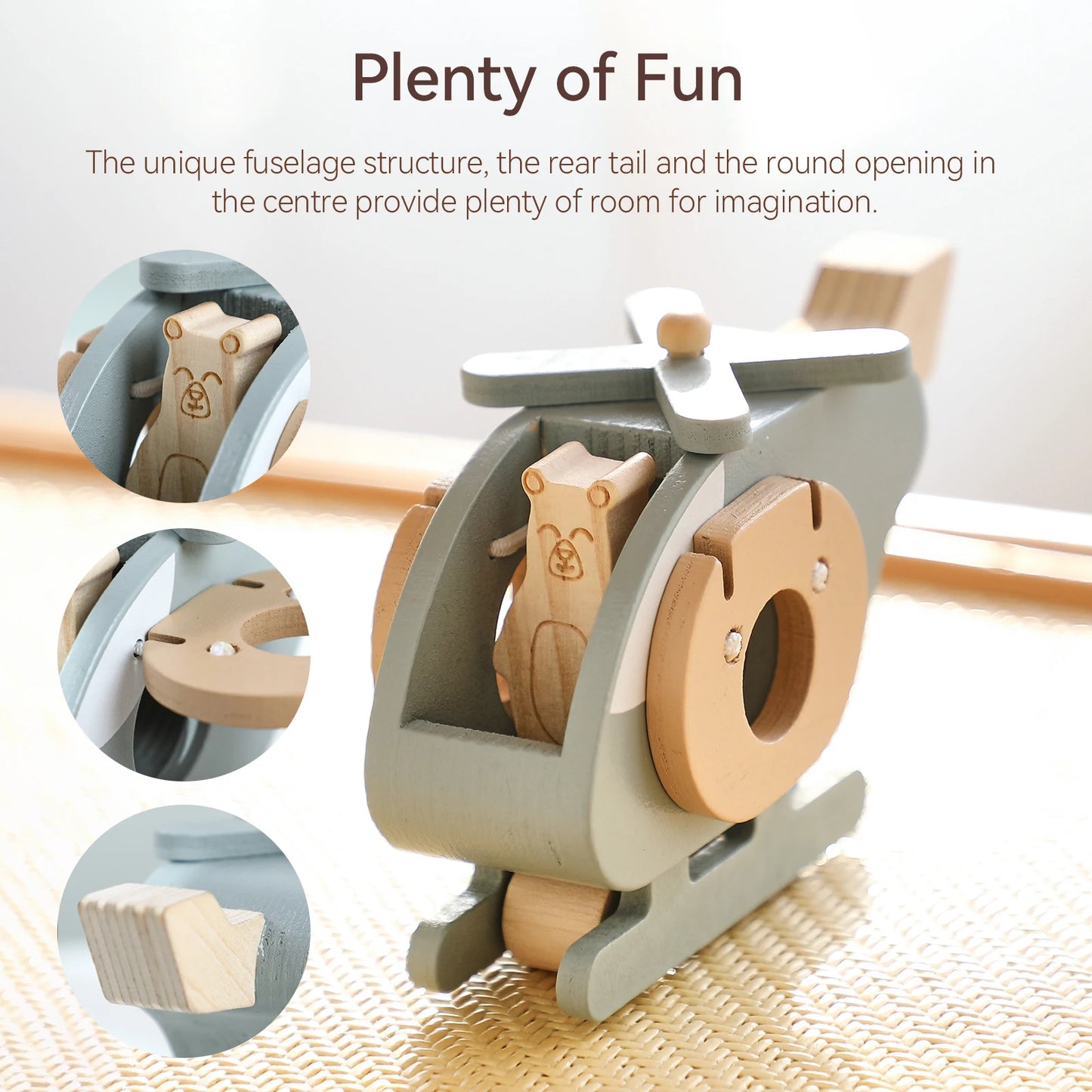 Wooden Plane Helicopter  Toys