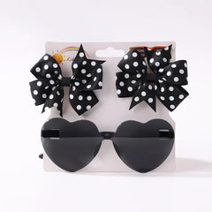 Dot Hairpins & Heart glasses
