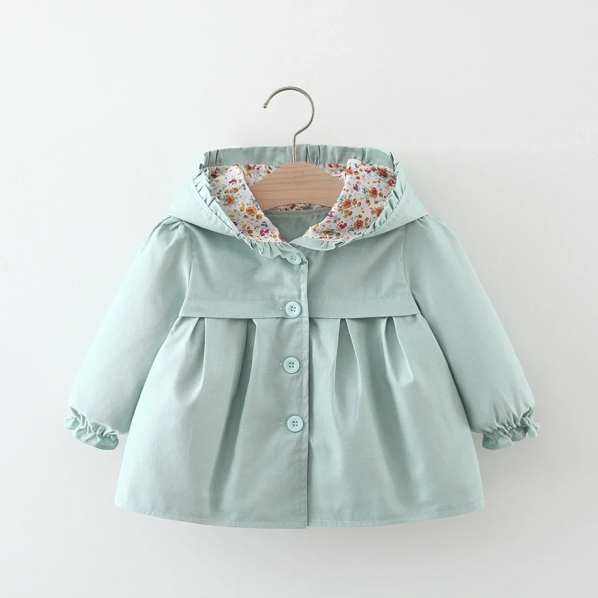 Stylish Solid Baby Girl Coat
