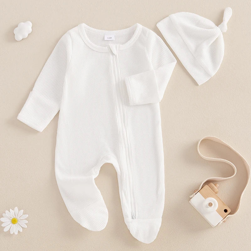 Waffle Knit Baby Jumpsuit