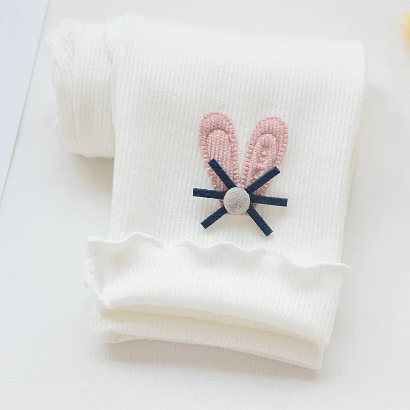 Girls Leggings Cotton Elastic Waist