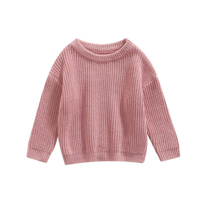 Basic Cotton Long Sleeve Sweater - PAMU8