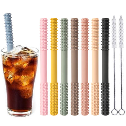 Molar Straw Baby Teether With Brush - PAMU8