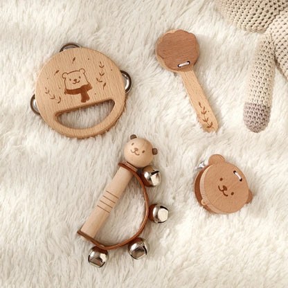 Wooden Rattle Musical Baby Toys