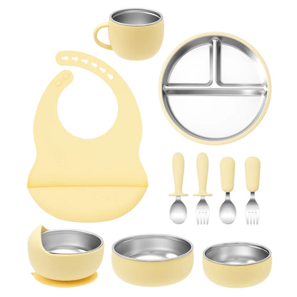 10PCS Stainless Feeding Set