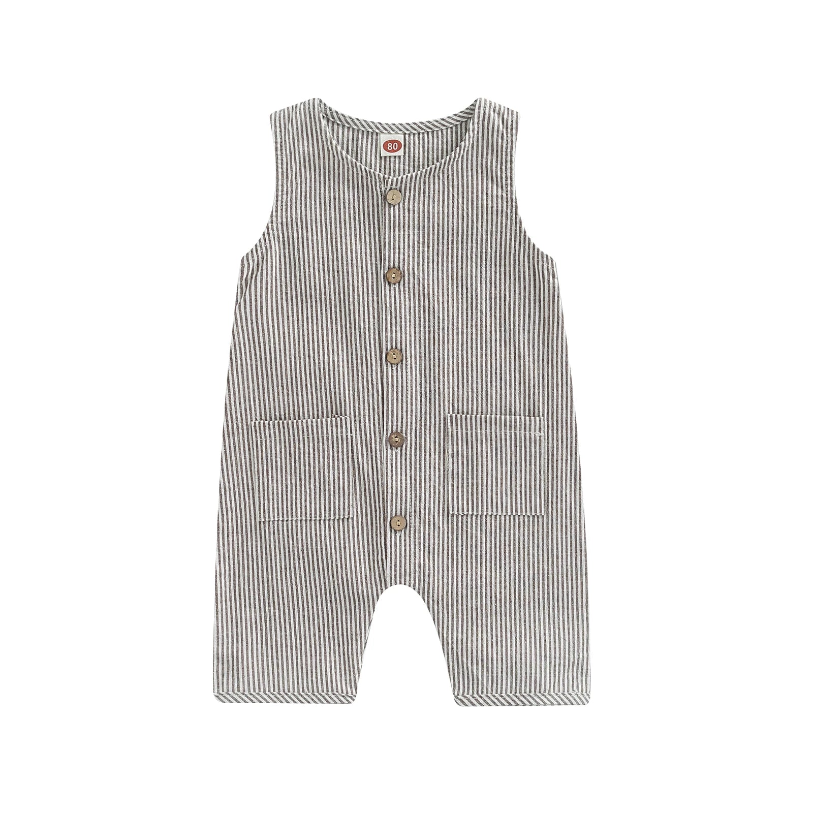 Button Down Baby Romper
