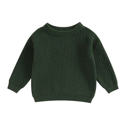 Basic Cotton Long Sleeve Sweater - PAMU8