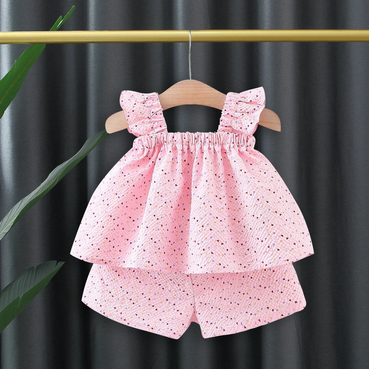 Colorful Dot Sleeve Baby Set