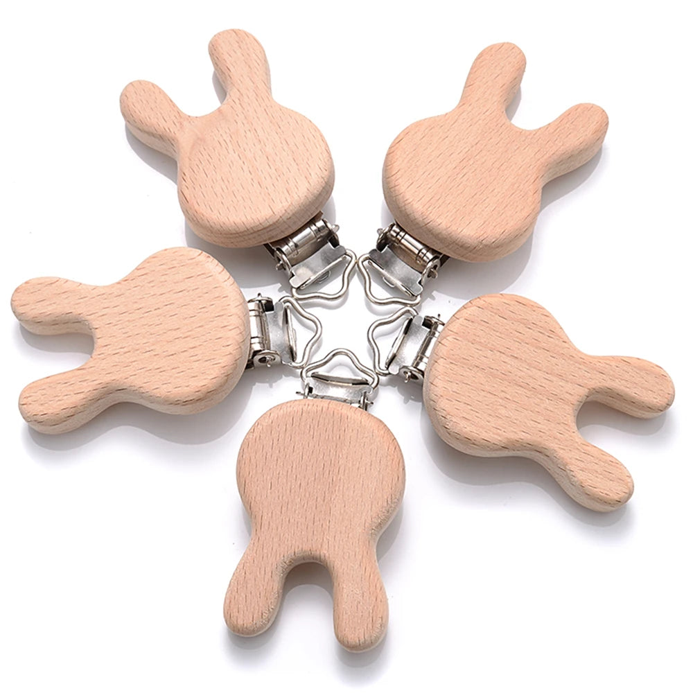 Wooden Animal Pacifier Clips Holder - PAMU8