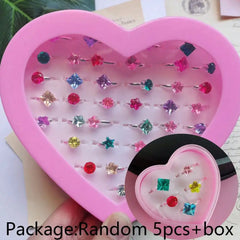 Cute Cartoon Kids Rings Set for Girls | PAMU8