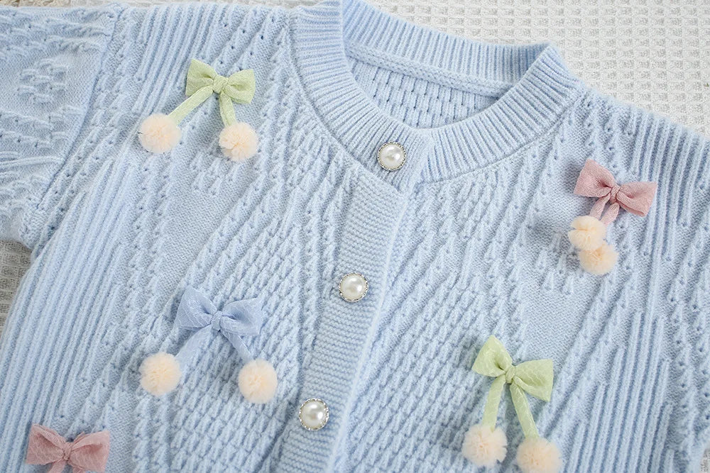 Cute Flower Bow Girls Outfit