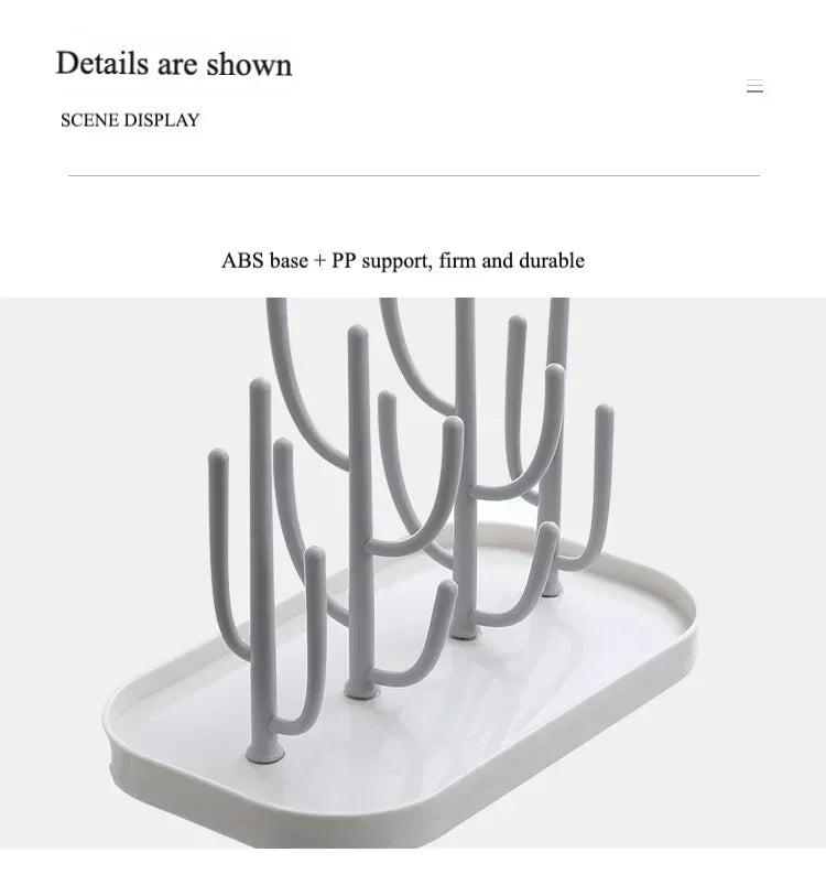 Dust-Free Bottle Shelf Drying Rack