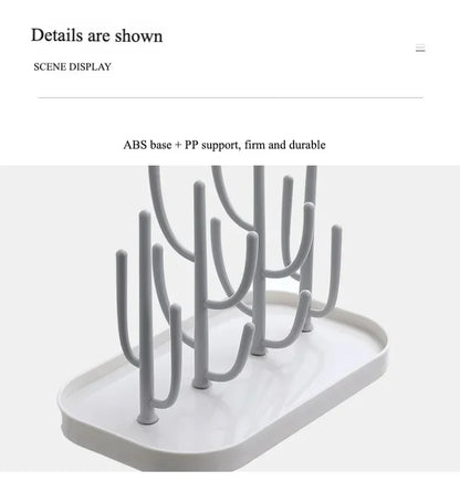 Dust-Free Bottle Shelf Drying Rack