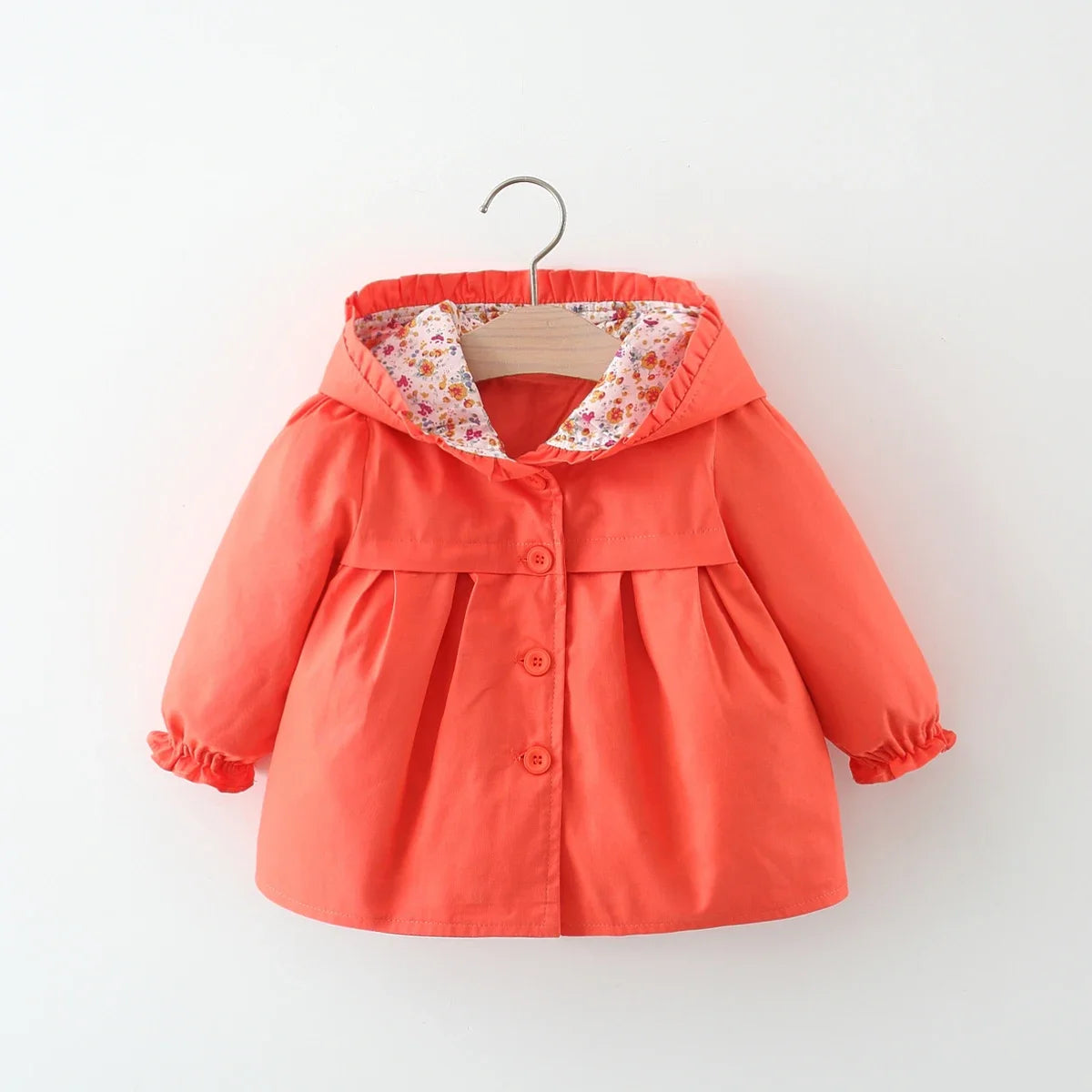 Stylish Solid Baby Girl Coat