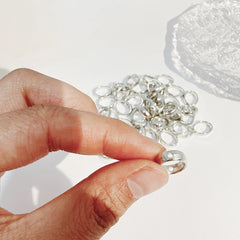 Silver Heart Spacer Beads for DIY Jewelry | PAMU8
