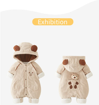Cozy Winter Baby Romper Set