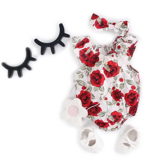 Floral Summer Baby Girls Bodysuit