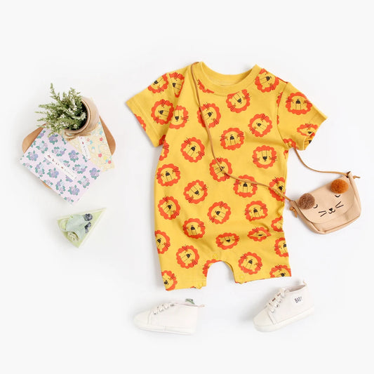 Toddler Short-Sleeve Cartoon Romper | 0–3T