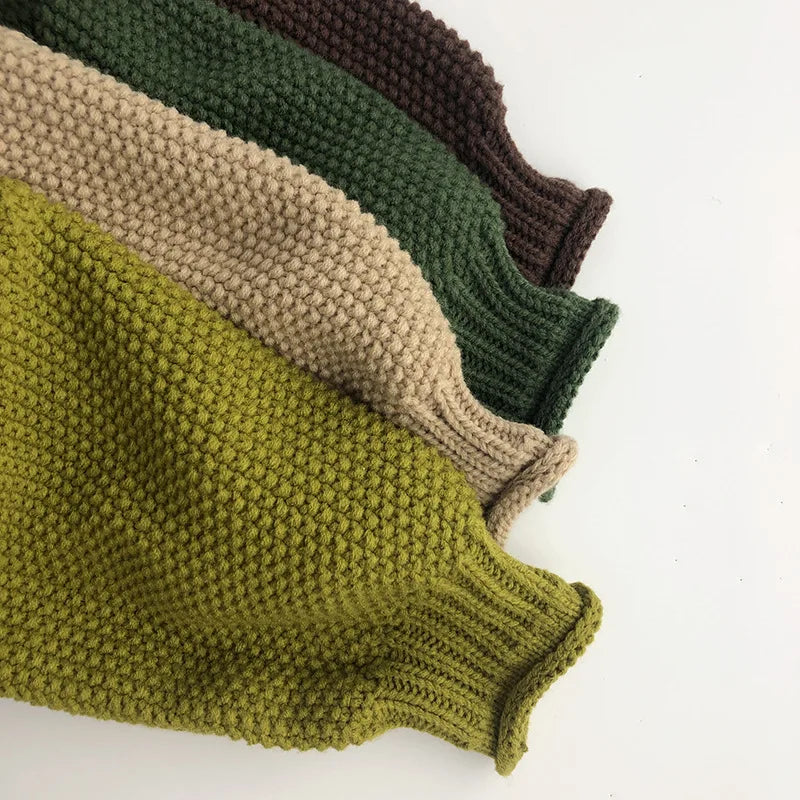 Korean Style Kids Sweater Vintage Boys Knitwear - PAMU8