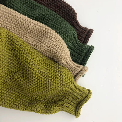 Korean Style Kids Sweater Vintage Boys Knitwear - PAMU8