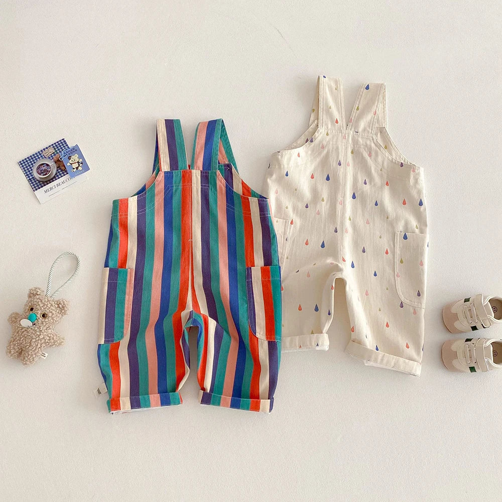 Kids' Spring Jumpsuit, Unisex Casual Romper