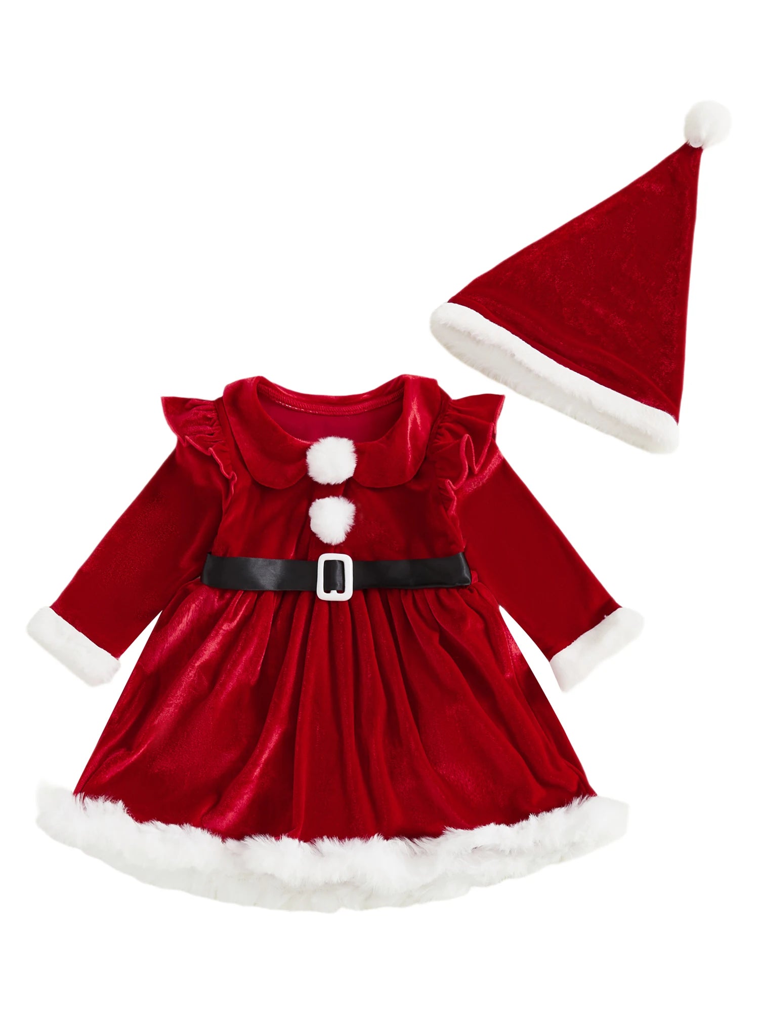 Santa Velvet Romper Outfit