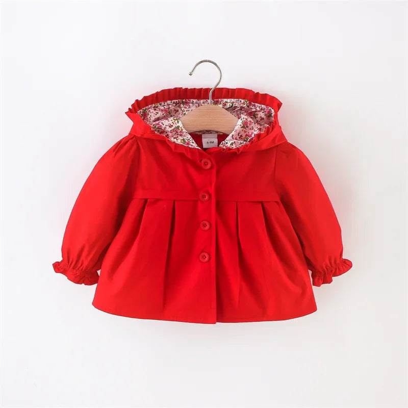 Stylish Solid Baby Girl Coat