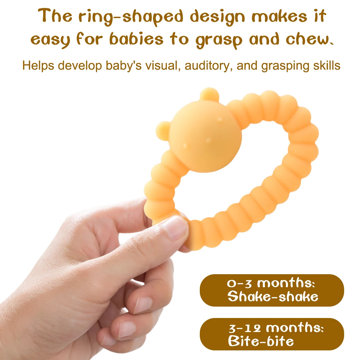 Baby Silicone Rattle Toy