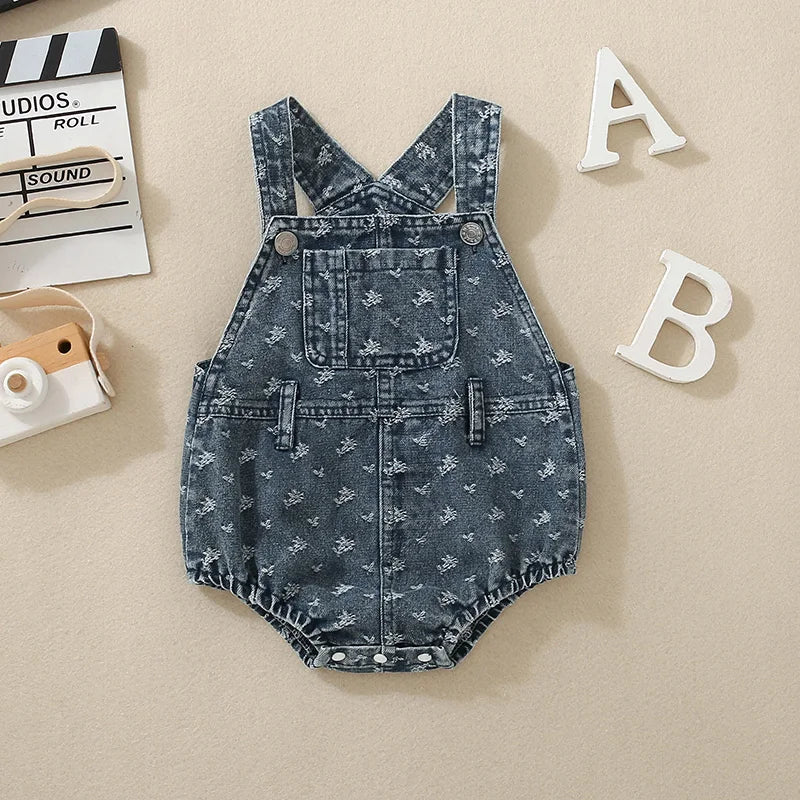 Baby Girl Denim Romper