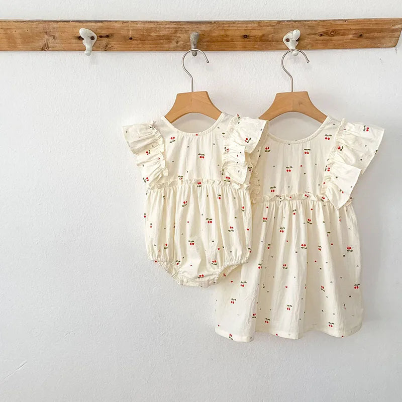 Cherry Girls Bow Jumpsuit