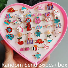 Cute Cartoon Kids Rings Set for Girls | PAMU8