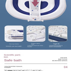 Cross-Shaped Anti-slip Baby Bath Net Mat That Frees Your Both Hands